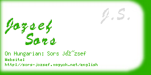 jozsef sors business card